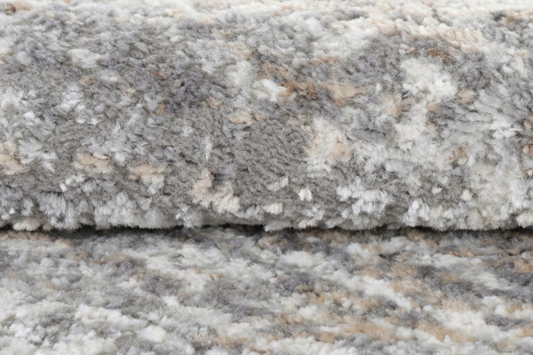 Vloerkleed Valley Rond Donker Grijs Abstract Lijnen