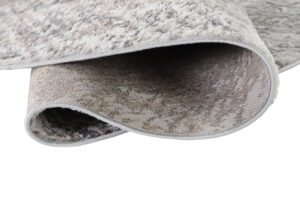 Vloerkleed Valley Rond Donker Grijs Abstract Lijnen