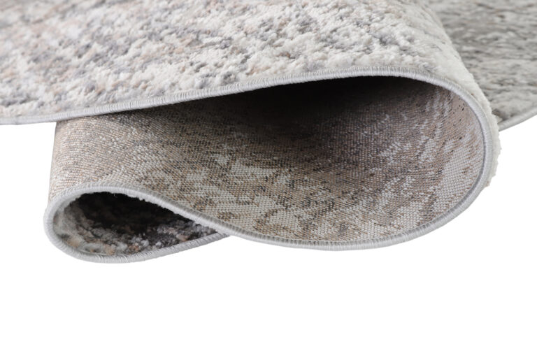 Vloerkleed Valley Rond Donker Grijs Abstract Lijnen