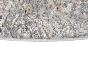 Vloerkleed Valley Rond Donker Grijs Abstract Lijnen