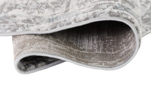 Vloerkleed Valley Rond Grijs Blauw Vintage Gebloemd