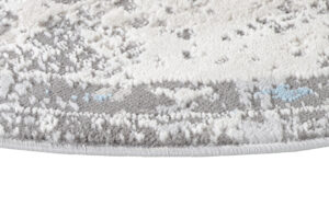 Vloerkleed Valley Rond Grijs Blauw Vintage Gebloemd