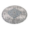 Vloerkleed Valley Rond Grijs Blauw Vintage Gebloemd
