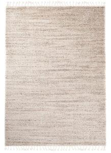 Vloerkleed Sari met Franjes Donker Crème