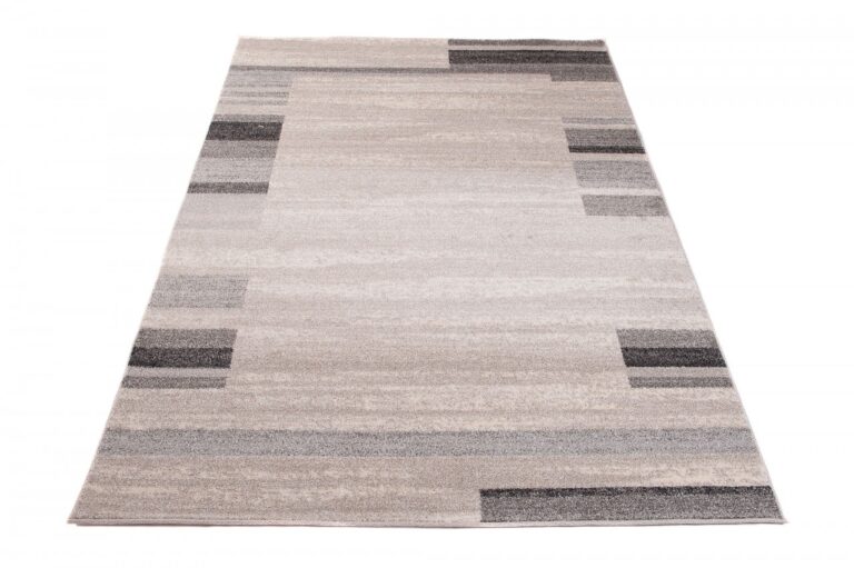 Vloerkleed Sari Licht Beige Grijs Rand