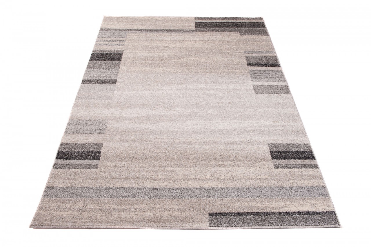 Vloerkleed Sari Licht Beige Grijs Rand