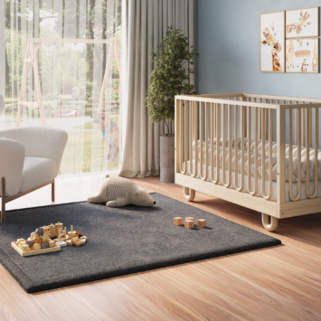 Kinderkleed Fluffin Vierkant Donkergrijs