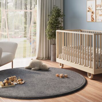 Kinderkleed Fluffin Rond Donkergrijs