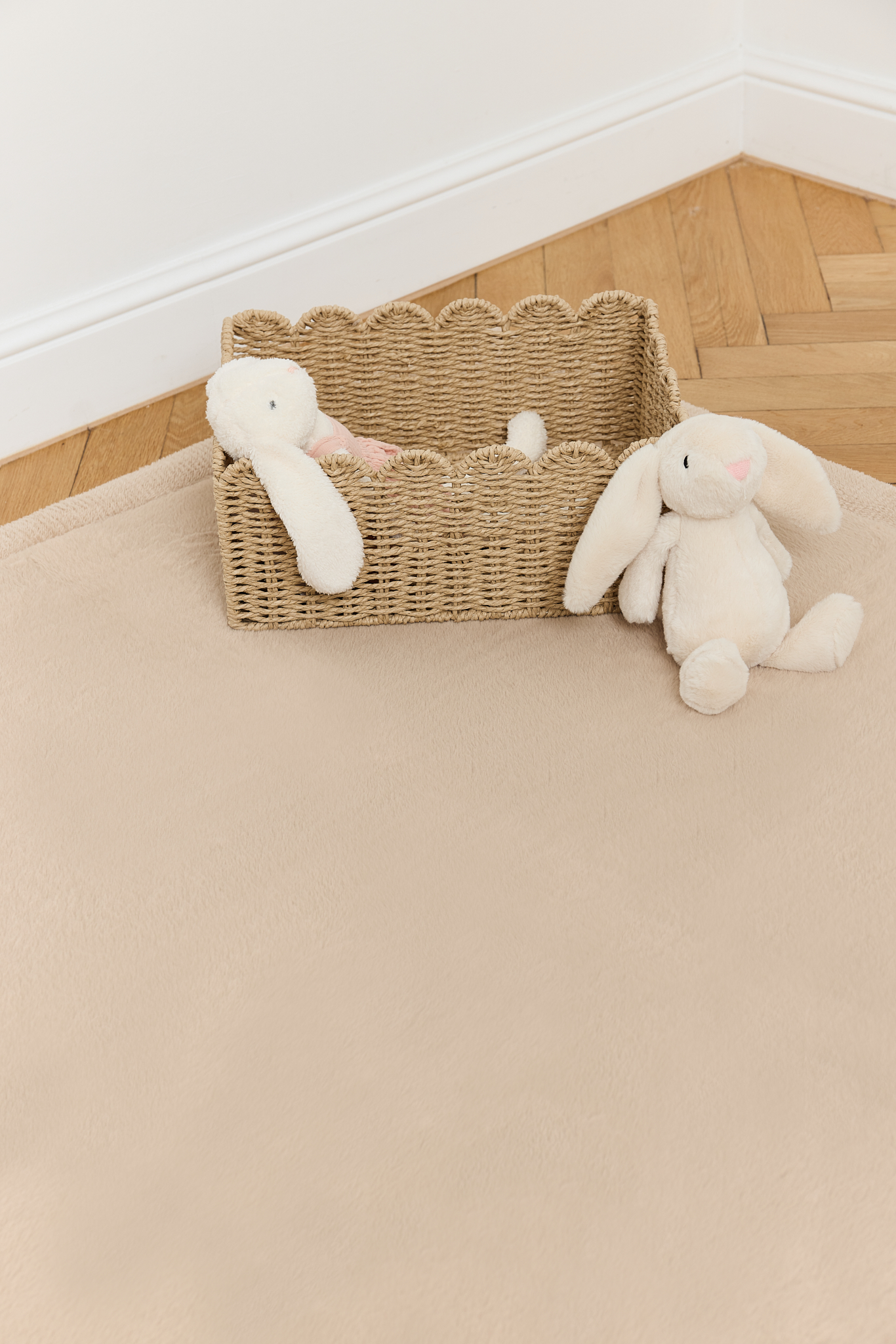 Kinderkleed Fluffin Vierkant Beige