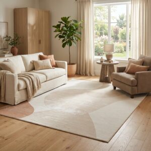 Vloerkleed Wisp Licht Beige Geometrisch