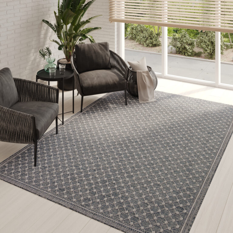 Buitentapijt Melissa Blauw Ruiten