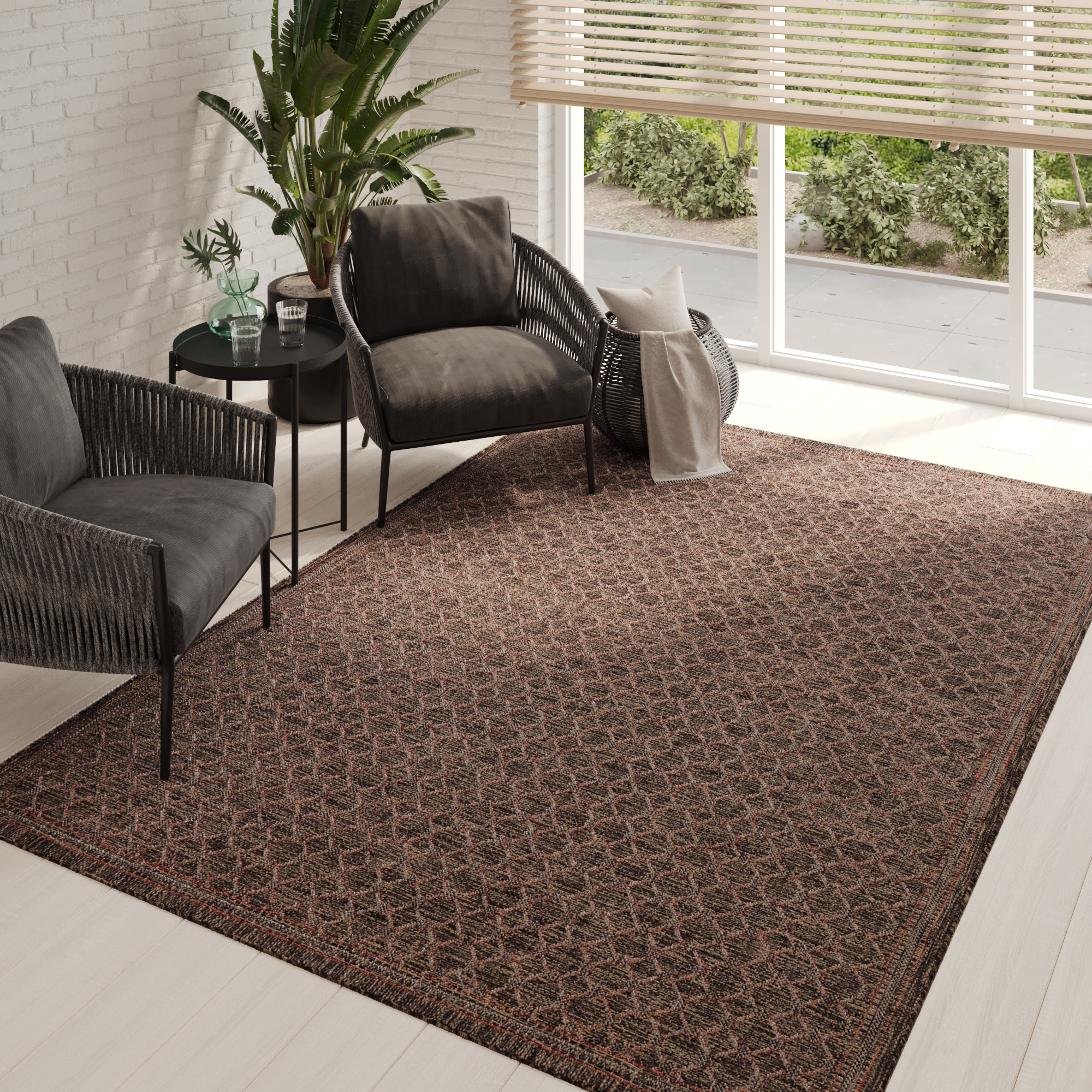 Buitentapijt Melissa Donker Bruin Ruiten