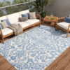 Buitenkleed Patio Blauw Ornamenten