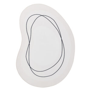 Vloerkleed Wisp Met Onregelmatige Vorm Wit Lijnen