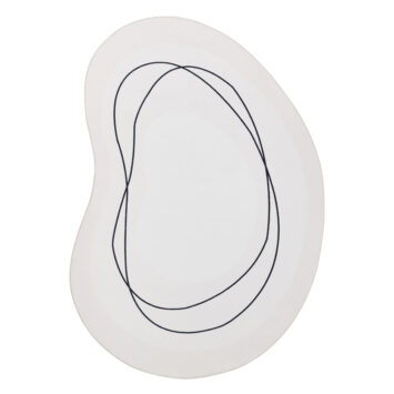 Vloerkleed Wisp Met Onregelmatige Vorm Wit Lijnen