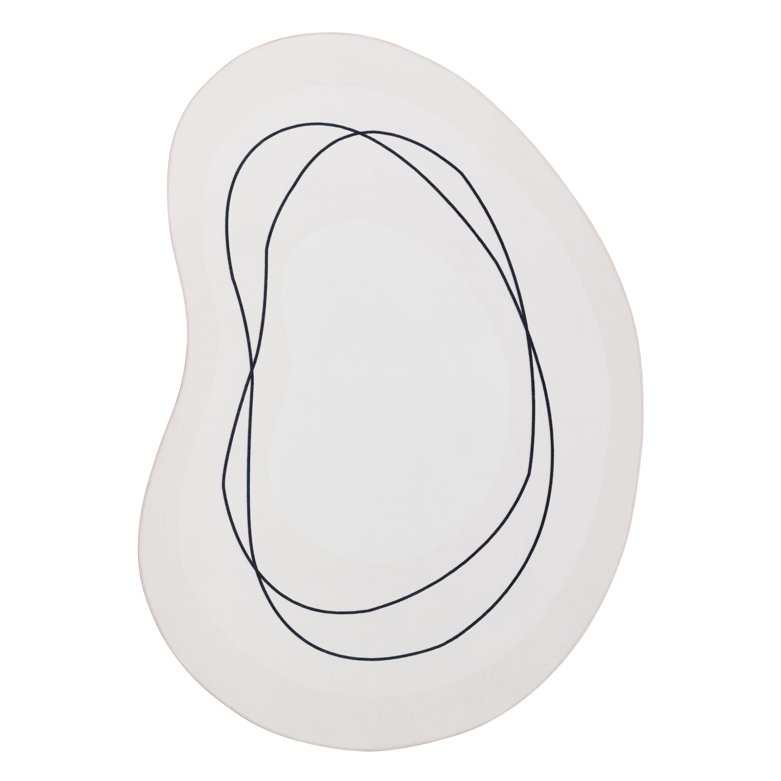 Vloerkleed Wisp Met Onregelmatige Vorm Wit Lijnen