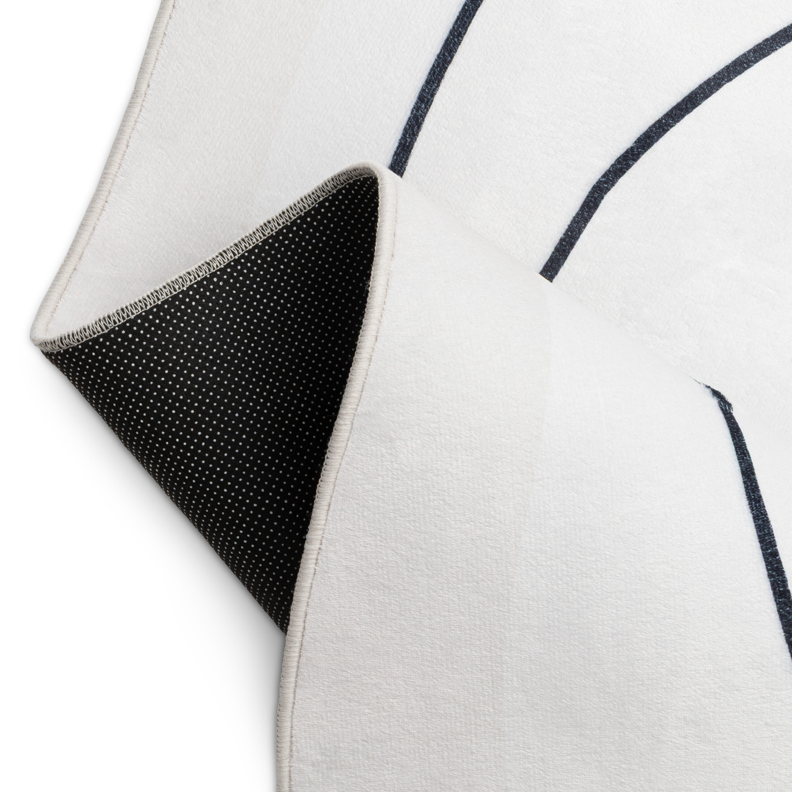 Vloerkleed Wisp Met Onregelmatige Vorm Wit Lijnen