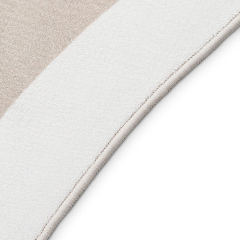 Vloerkleed Wisp Met Onregelmatige Vorm Beige Lijnen