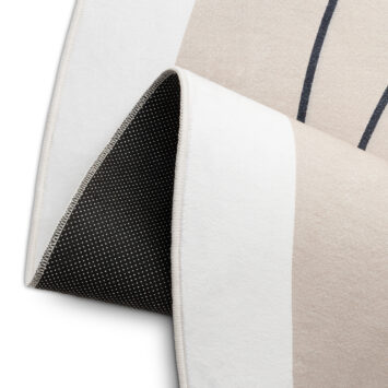 Vloerkleed Wisp Met Onregelmatige Vorm Beige Lijnen