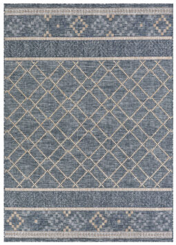 Buitentapijt Melissa Blauw Geometrisch