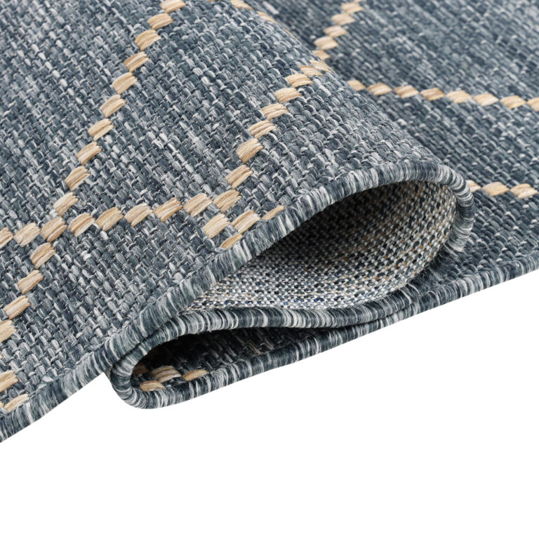 Buitentapijt Melissa Blauw Geometrisch