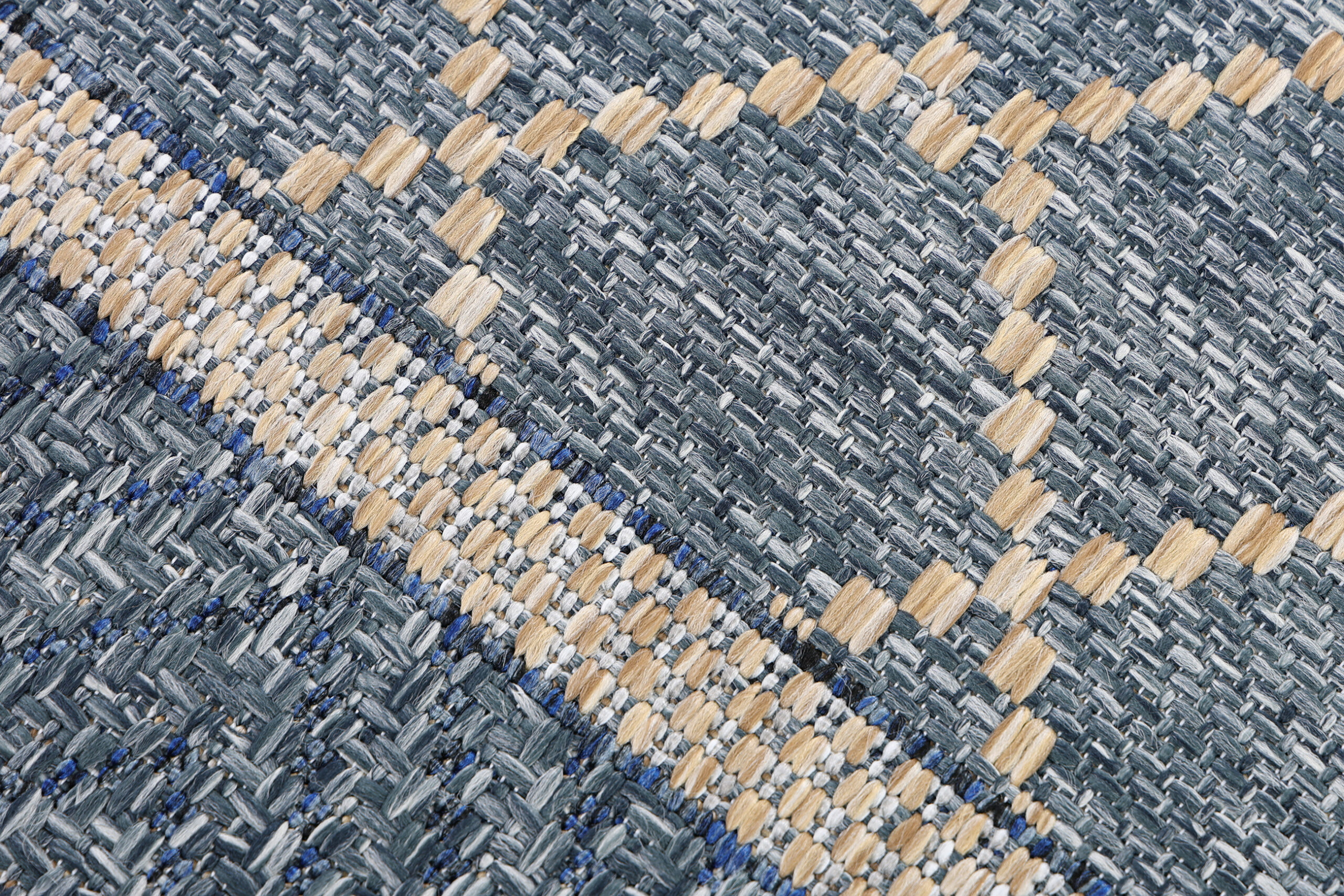 Buitentapijt Melissa Blauw Geometrisch