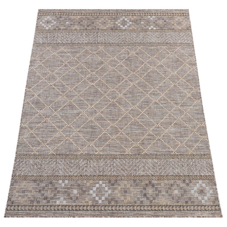 Buitentapijt Melissa Bruin Geometrisch