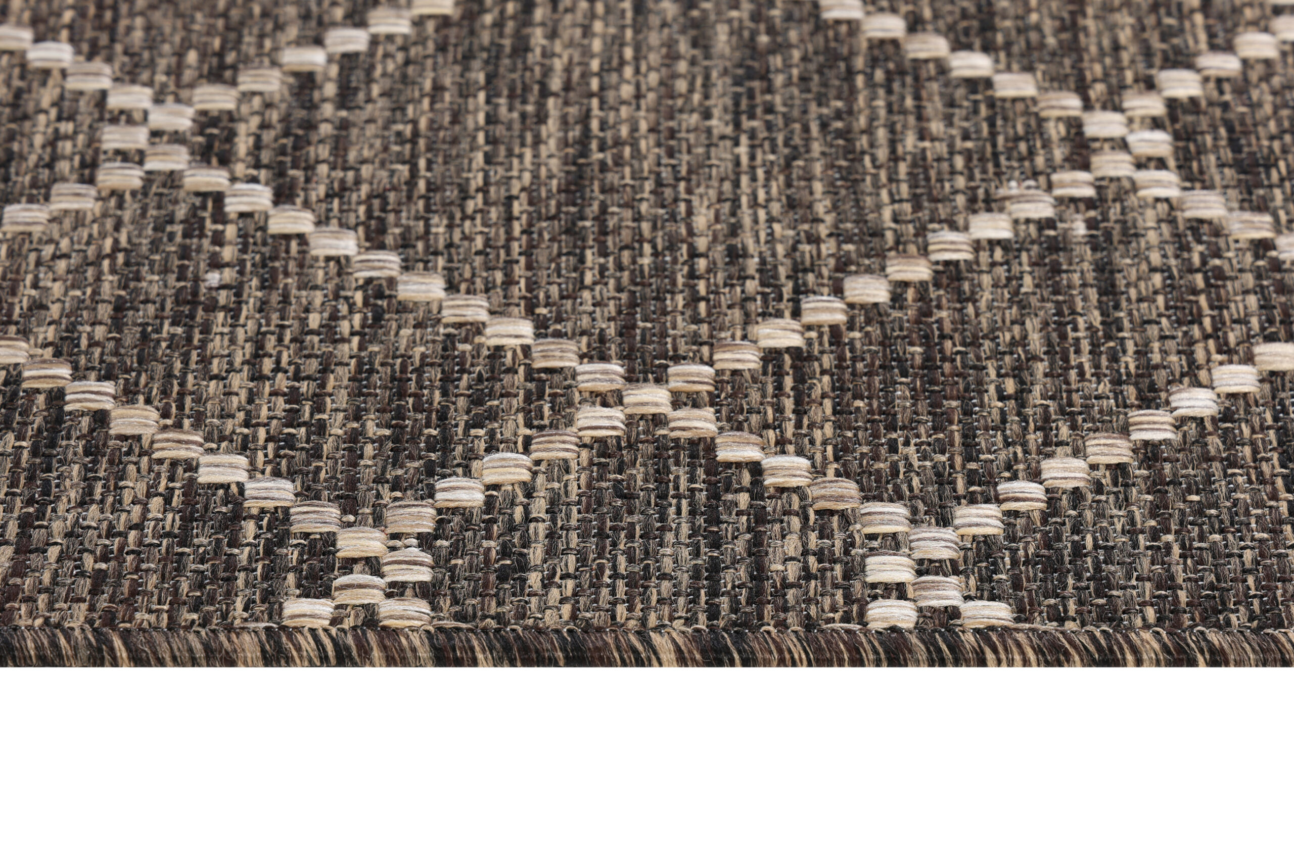 Buitentapijt Melissa Donker Bruin Geometrisch