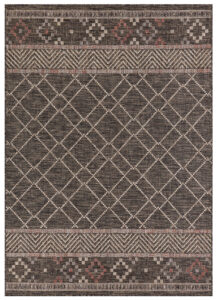 Buitentapijt Melissa Donker Bruin Geometrisch