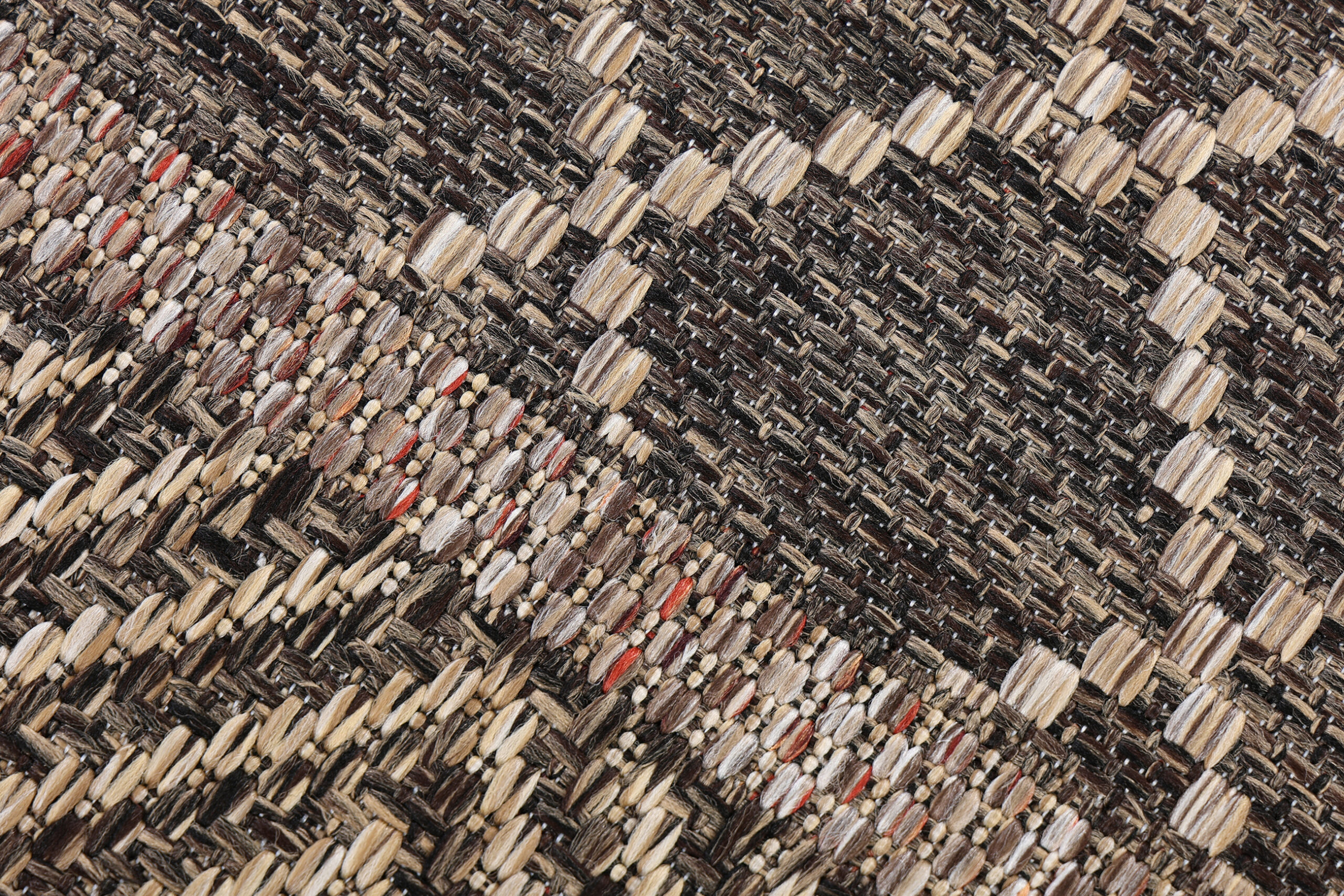 Buitentapijt Melissa Donker Bruin Geometrisch