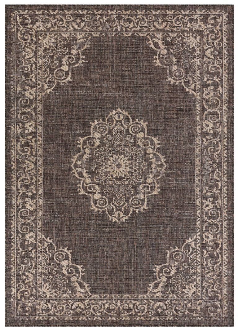 Buitentapijt Melissa Donker Bruin Vintage