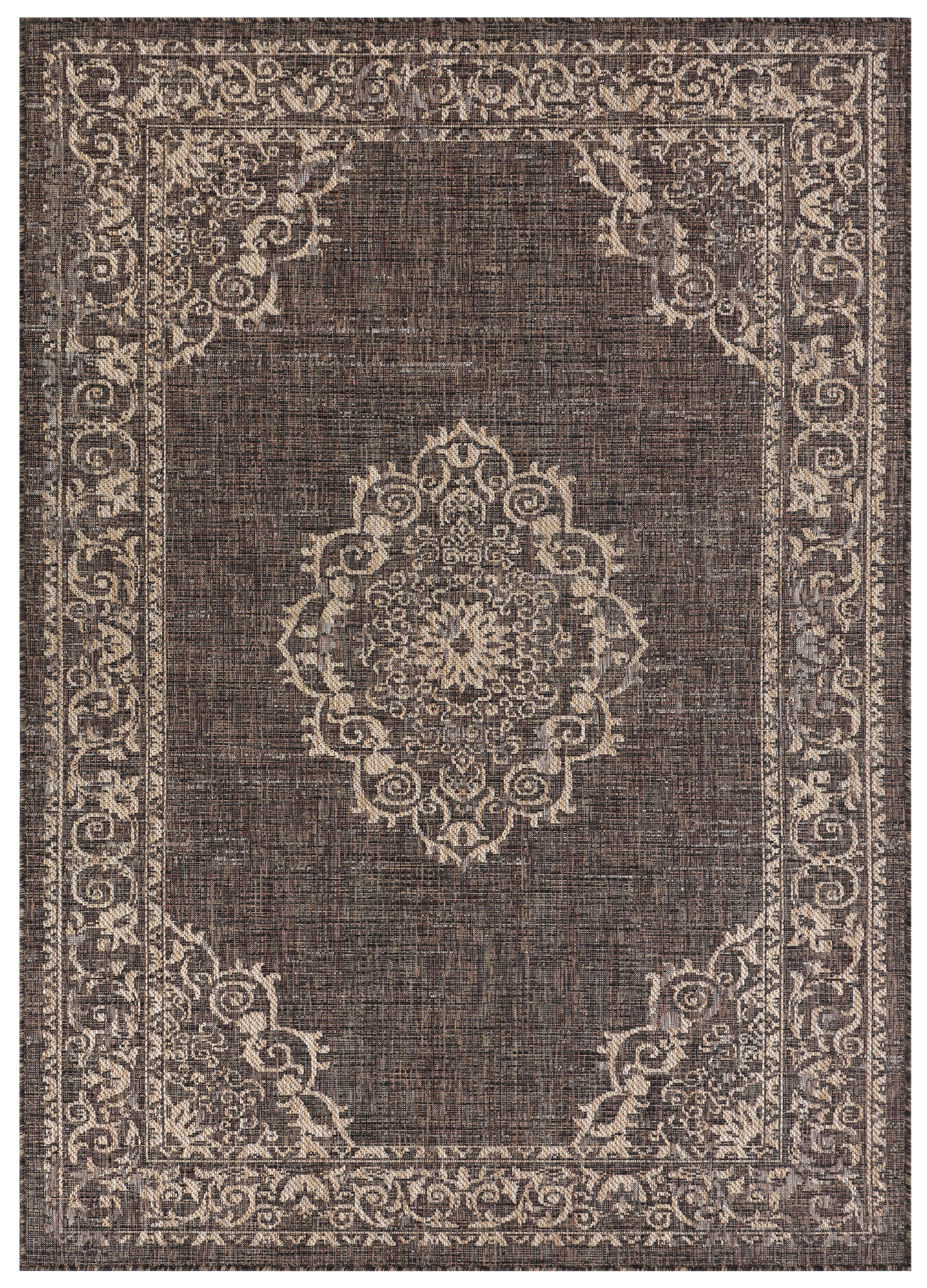 Buitentapijt Melissa Donker Bruin Vintage