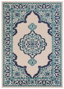 Buitenkleed Patio Blauw Rozet