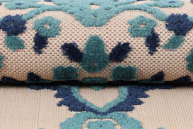 Buitenkleed Patio Blauw Rozet