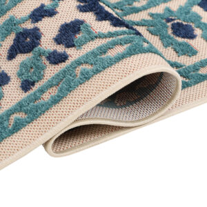 Buitenkleed Patio Blauw Rozet