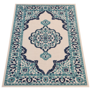 Buitenkleed Patio Blauw Rozet