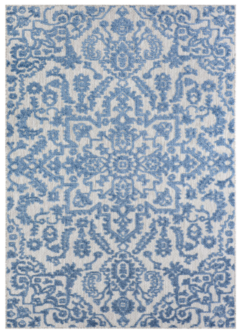 Buitenkleed Patio Blauw Ornamenten