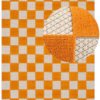 Buiten Vloerkleed Checker Crème Oranje