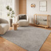 Vloerkleed Lumi Vierkant Lichtgrijs Antislip