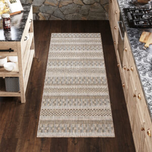 Loper Melissa Bruin Gestreept Indoor Outdoor