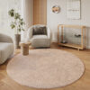 Vloerkleed Lumi Rond Beige Antislip