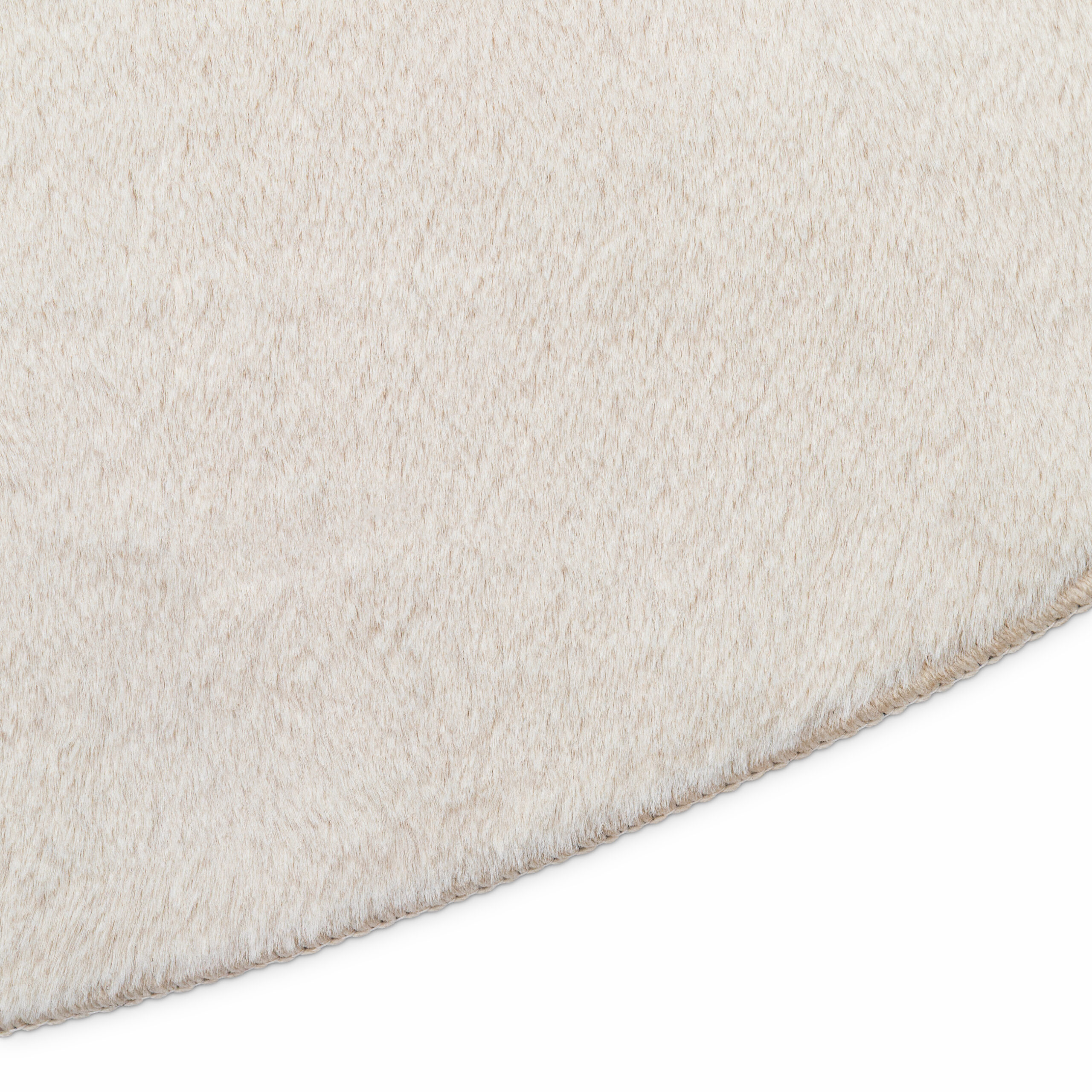 Vloerkleed Lumi Rond Crème Antislip
