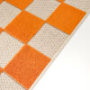 Buiten Vloerkleed Checker Crème Oranje