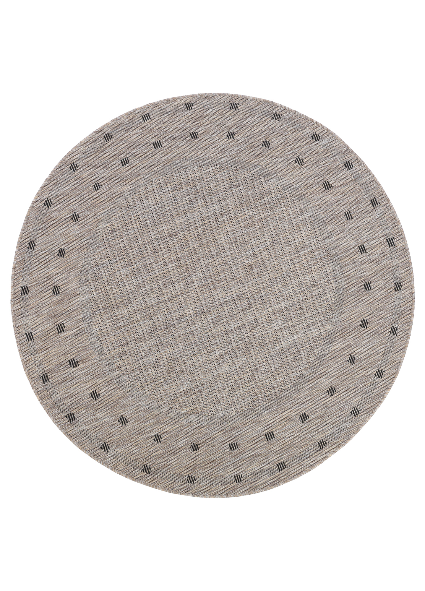 Tapijt Melissa Rond Bruin Frame Indoor Outdoor
