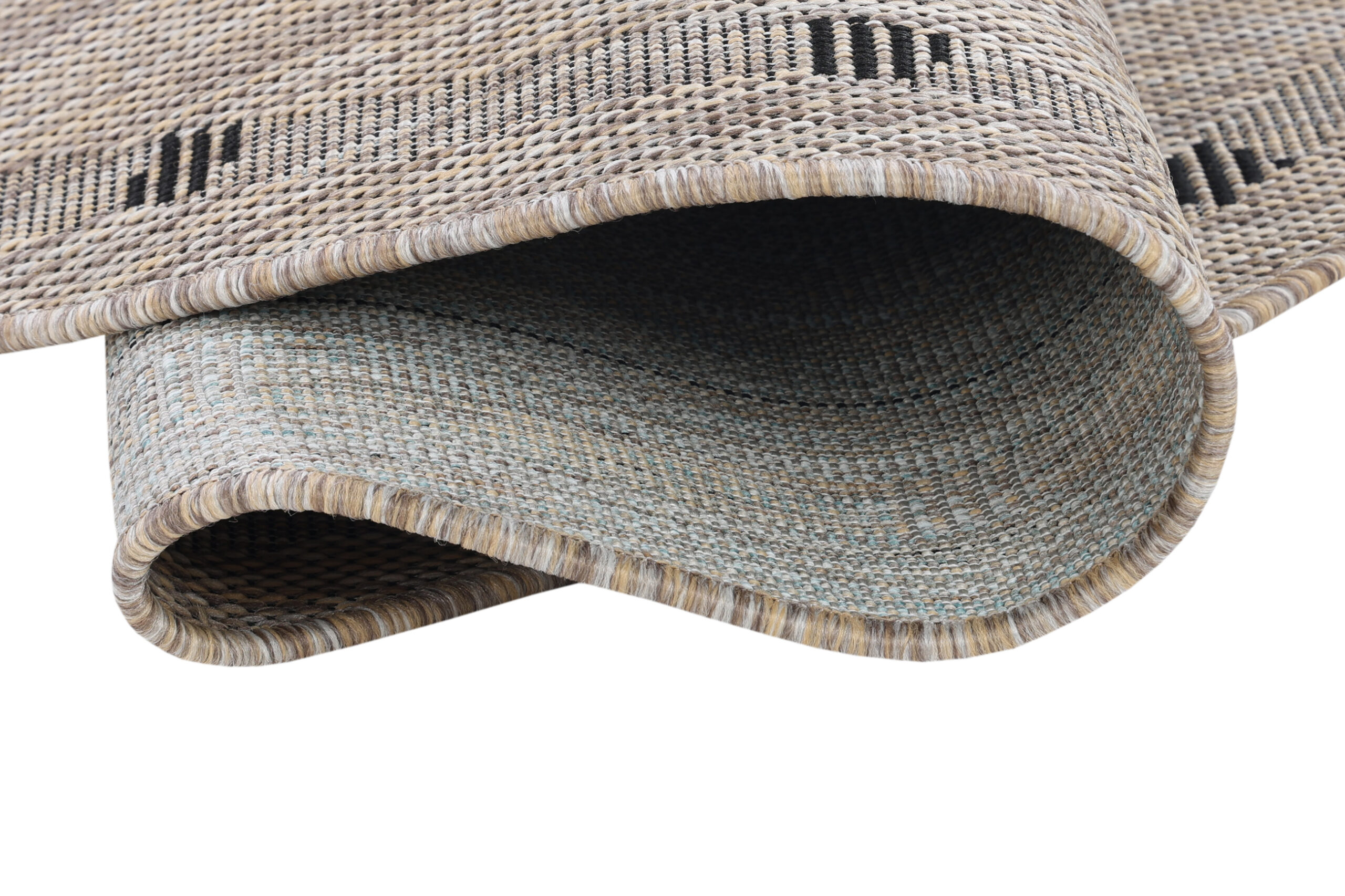 Tapijt Melissa Rond Bruin Frame Indoor Outdoor