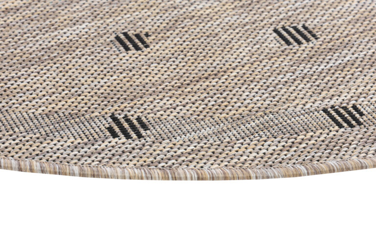 Tapijt Melissa Rond Bruin Frame Indoor Outdoor