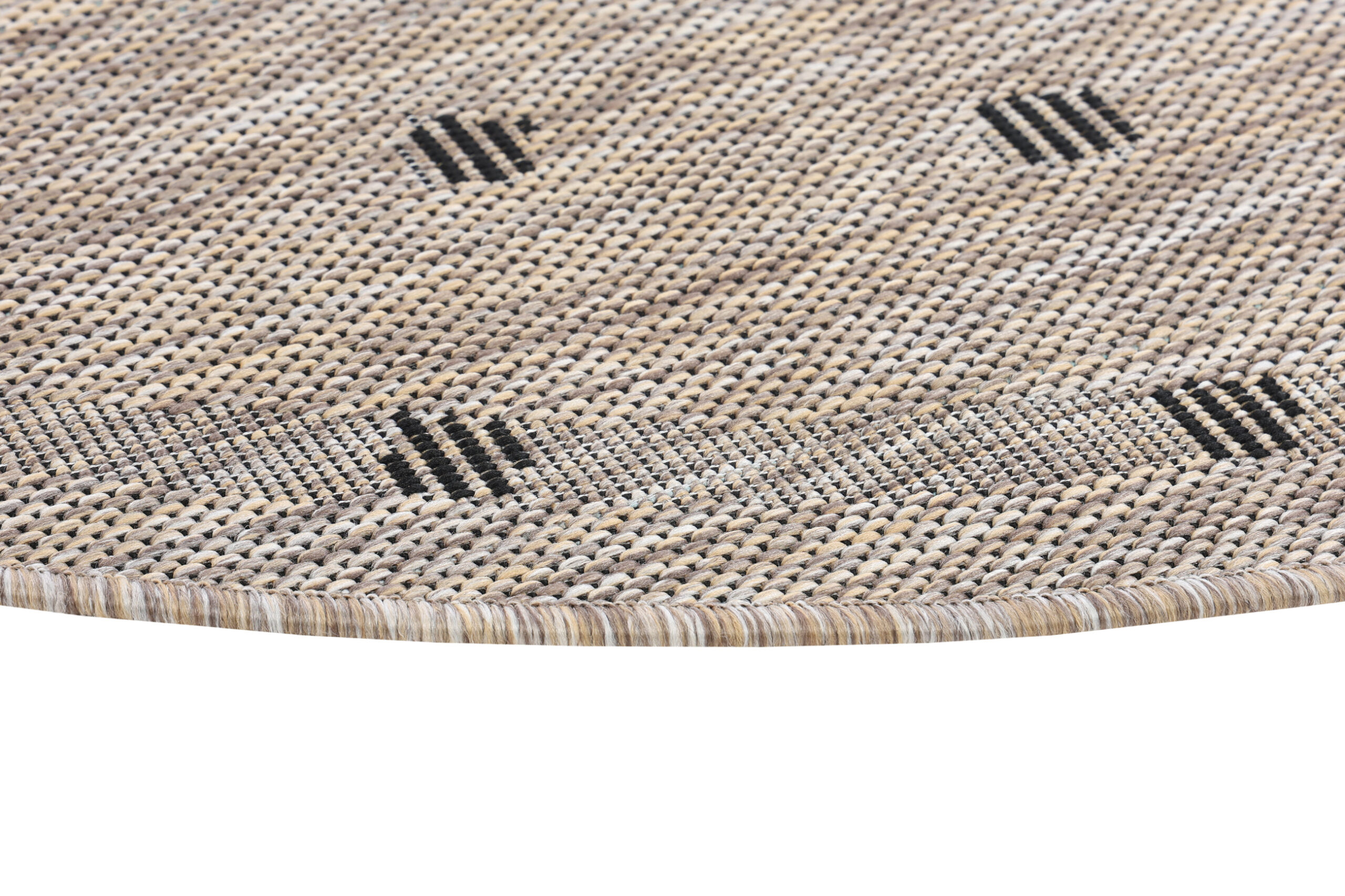 Tapijt Melissa Rond Bruin Frame Indoor Outdoor
