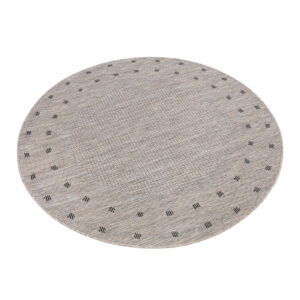 Tapijt Melissa Rond Bruin Frame Indoor Outdoor