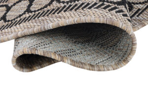 Tapijt Melissa Rond Bruin Zwart Mozaïek Indoor Outdoor