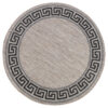 Tapijt Melissa Rond Bruin Zwart ZigZag Indoor Outdoor
